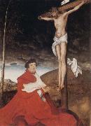 Cardinal Albrecht of Branden-burg before the Crucifiel Christ Hans Holbein